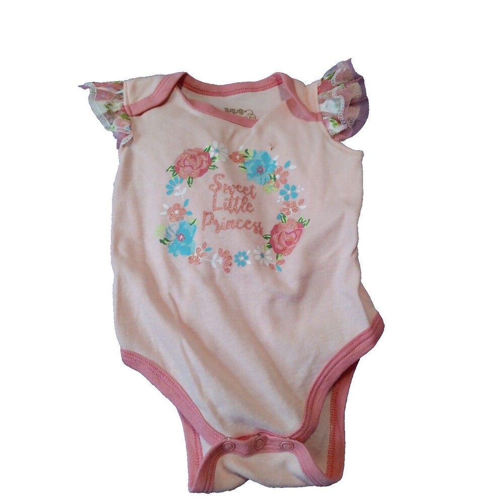 DDG Darlings Girls Pink Long Sleeve Bodysuit 3-6 Months